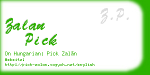 zalan pick business card